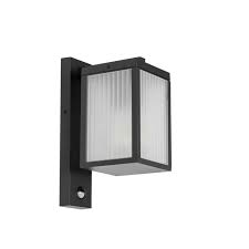 Outdoor Wall Lantern Black With Ribbed