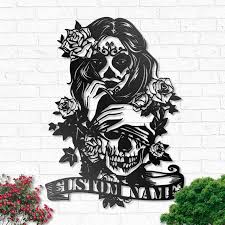 Sugar Skull Afcultures Metal Wall Art