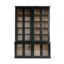 Thompson Black Bookcase With Glass