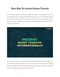 We did not find results for: Best Way To Instant Money Transfer