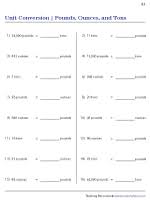 customary unit conversion worksheets