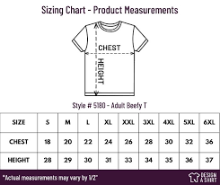 hanes beefy t 5180 size chart hanes