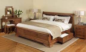 parisienne sleigh bed cama de madeira