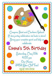 Art Invitations Art Party Painting Birthday Party Paint