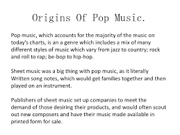 The History Of Pop Music