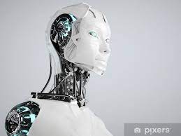Cortina opaca Robot androide mujeres - PIXERS.ES
