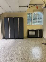 garage flooring and cabinets in grand