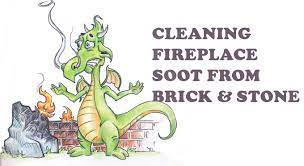 cleaning fireplace soot from brick or