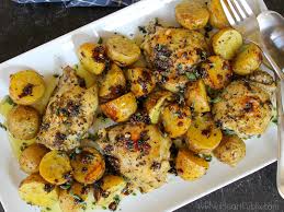 roasted greek en with potatoes