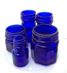 Vintage Cobalt Blue Glass Old Bottle