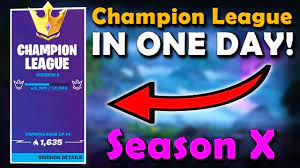 Patch notes for fortnite v8 50 avengers mashup and more. This Is How I Reached Champion League In One Day Fortnite Season X Arena Division 10 Grind Youtube