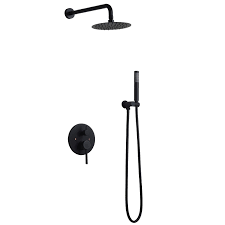 We've got a large selection of rainfall, handheld, mounted, low flow, modern models and more. Modern Matte Black Wall Mounted Rain Shower System With 12 Round Rainfall Shower Head Handheld Shower Set Solid Brass