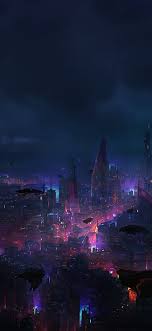 Cyberpunk City Night Scenery Sci-Fi 4K ...