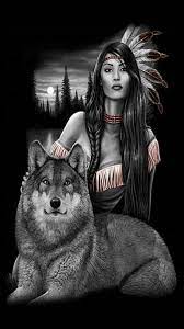 native american wolf hd phone
