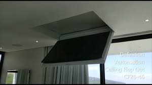 ceiling tv lift flap out you