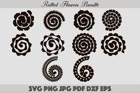 rolled flowers svg