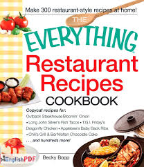 the everything restaurant recipes