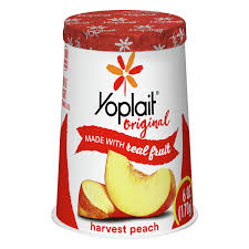 yoplait original yogurt harvest peach