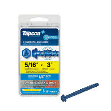 Tapcon 5 16 In X 3 In Hex Washer Head Large Diameter Concrete Anchors 15 Pack