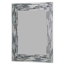 Reeded Charcoal Tiles Wall Mirror