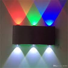 led metal multi colour wall lights