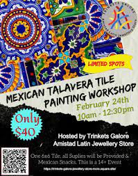 Mexican Talavera Tile Painting Workshop Tickets, Crock A Doodle, Winnipeg,  February 24 2024 | AllEvents.in