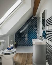 75 beautiful bathroom with blue tiles