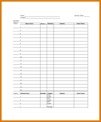 21 Soccer Roster Template Team Roster Templates Team Roster