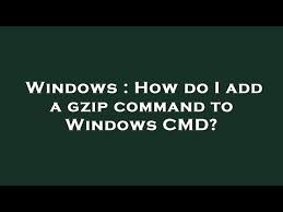 gzip command to windows cmd