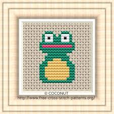 Frog Free And Easy Printable Cross Stitch Pattern Free