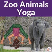 5 zoo yoga poses for kids printable