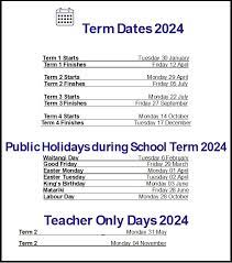 term dates public holidays teacher