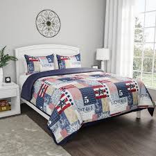 Queen Microfiber Quilt Bedspread Set