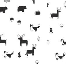 nordic style forest animal wall decals
