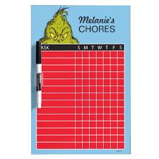 Dr Seuss The Grinch Chore Chart Dry Erase Board Custom