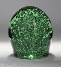 victorian controlled bubble green glass