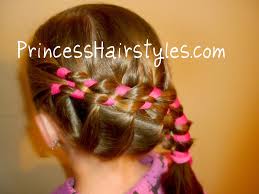 Integrate the ribbon by including it with a section of hair while braiding. Sidewinder Ribbon Braid Tutorial Hairstyles For Girls Princess Hairstyles