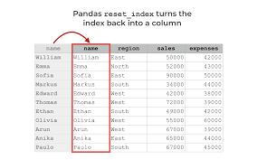 how to use pandas reset index sharp sight