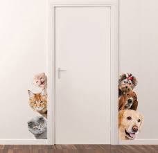 lovely dog cat pattern wall sticker