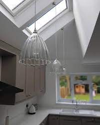 Ribbed Glass Pendant Ceiling Light