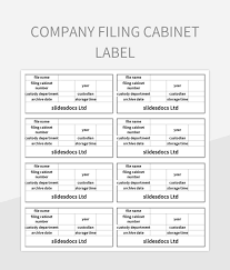company filing cabinet label excel