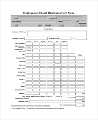 Sample Reimbursement Form 9 Examples In Pdf Word Excel