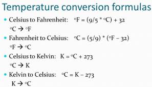 Diffe Temperature Conversion Formulas