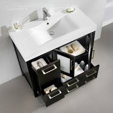 bathroom vanity with sink on right side