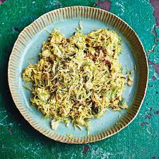 Jamie Oliver Shredded Brussel Sprouts With Bacon Recipe gambar png