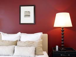 Red Wine Coloured Feature Wall With