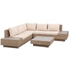 Outsunny 4pcs Sectional Rattan Sofa