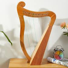 Mini Harp Toy Miniature Music Instrument Veneer Wood 19 String Mahogan –  AKLOT