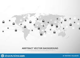 Global Network Connection Background Cyber Security Concept