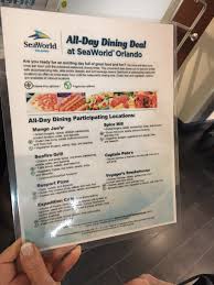 seaworld orlando all day dining deal review